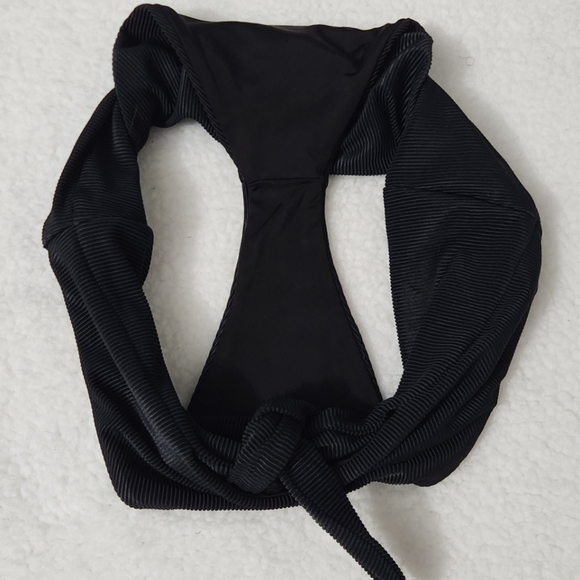 New!Beach Riot Emma Bikini Bottom‎ Solid Black Rib - Picture 9 of 10